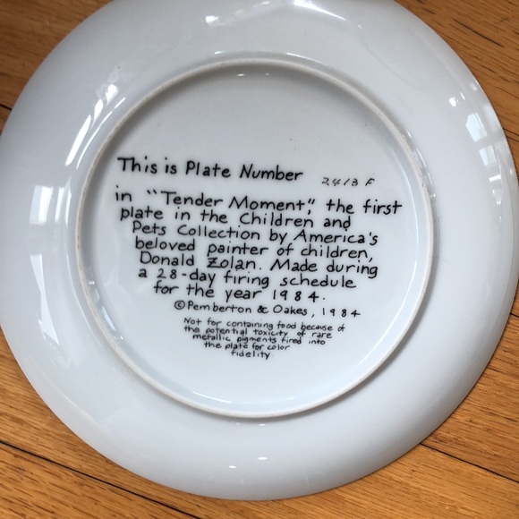 PEMBERTON & OAKES DONALD ZOLAN COLLECTOR PLATES / Bundle of 4 - Picture 7 of 9